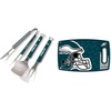 image:imageYouTheFan NFL Philadelphia Eagles Spirit Series 3Piece BBQ Set Stainless Steel 22 x 9 amp NFL Philadelphia Eagles Logo Series Cutting Board