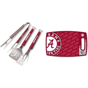 image:imageYouTheFan NCAA Spirit Series 3pc BBQ Set 22 x 9 amp NCAA Alabama Crimson Tide Logo Series Cutting Board