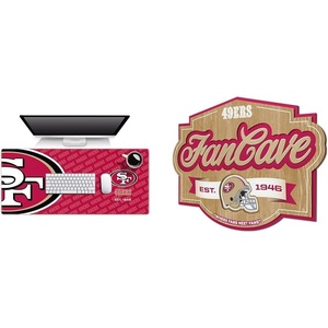 image:imageYouTheFan NFL San Francisco 49ers Logo Series Desk Pad amp NFL San Francisco 49ers Fan Cave Sign
