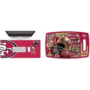 image:imageYouTheFan NFL San Francisco 49ers Logo Series Desk Pad amp NFL San Francisco 49ers Retro Series Cutting Board