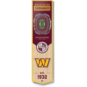 image:imageYouTheFan NFL Washington Commanders 3D Stadium 8x32 Banner