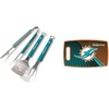 image:imageYouTheFan NFL Miami Dolphins Spirit Series 3Piece BBQ Set Stainless Steel 22 x 9 amp Sports Vault NFL Miami Dolphins Large Cutting Board 145 x 9