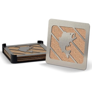 image:imageYouTheFan Universal Boasters Stainless Steel Drink CoastersBass