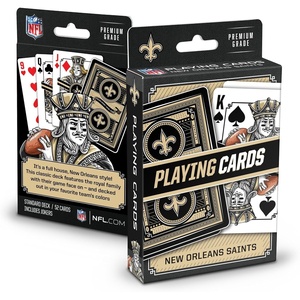image:imageYouTheFan NFL OfficiallyLicensed Playing Cards  Original Artwork on All face Cards and Jokers  Teams Official Colors  Quality Linen Texture  Designed in The USANew Orleans Saints