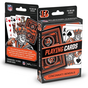 image:imageYouTheFan NFL OfficiallyLicensed Playing Cards  Original Artwork on All face Cards and Jokers  Teams Official Colors  Quality Linen Texture  Designed in The USACincinnati Bengals