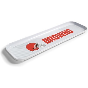 image:imageYouTheFan OfficiallyLicensed NFL Snack Platter Platter  100 Melamine Dishwasher Safe BPA Free  16 x 5  Fan Gift for Snacks appetizers and FoodCleveland Browns