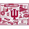 image:imageYouTheFan NCAA Michigan Wolverines Scrapbook Puzzle  500 Pieces 18 X 24 Size Original Artwork Humorous Illustrations Fun Design Officially LicensedIndiana Hoosiers