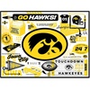 image:imageYouTheFan NCAA Michigan Wolverines Scrapbook Puzzle  500 Pieces 18 X 24 Size Original Artwork Humorous Illustrations Fun Design Officially LicensedIowa Hawkeyes