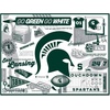 image:imageYouTheFan NCAA Michigan Wolverines Scrapbook Puzzle  500 Pieces 18 X 24 Size Original Artwork Humorous Illustrations Fun Design Officially LicensedMichigan State Spartans