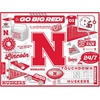 image:imageYouTheFan NCAA Michigan Wolverines Scrapbook Puzzle  500 Pieces 18 X 24 Size Original Artwork Humorous Illustrations Fun Design Officially LicensedNebraska Cornhuskers