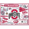 image:imageYouTheFan NCAA Michigan Wolverines Scrapbook Puzzle  500 Pieces 18 X 24 Size Original Artwork Humorous Illustrations Fun Design Officially LicensedOhio State Buckeyes