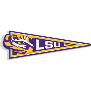 image:imageYouTheFan NCAA 3D Wall Pennant precisioncrafted unique shape made of multiple layers readytohang officially licensed and stylish addition for ultimate team fanLSU Tigers