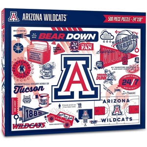 image:imageYouTheFan NCAA Michigan Wolverines Scrapbook Puzzle  500 Pieces 18 X 24 Size Original Artwork Humorous Illustrations Fun Design Officially LicensedArizona Wildcats