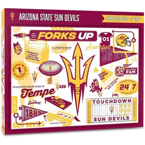 image:imageYouTheFan NCAA Michigan Wolverines Scrapbook Puzzle  500 Pieces 18 X 24 Size Original Artwork Humorous Illustrations Fun Design Officially LicensedArizona State Sun Devils