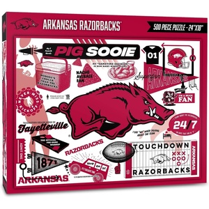 image:imageYouTheFan NCAA Michigan Wolverines Scrapbook Puzzle  500 Pieces 18 X 24 Size Original Artwork Humorous Illustrations Fun Design Officially LicensedArkansas Razorbacks