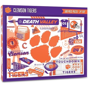 image:imageYouTheFan NCAA Michigan Wolverines Scrapbook Puzzle  500 Pieces 18 X 24 Size Original Artwork Humorous Illustrations Fun Design Officially LicensedClemson Tigers