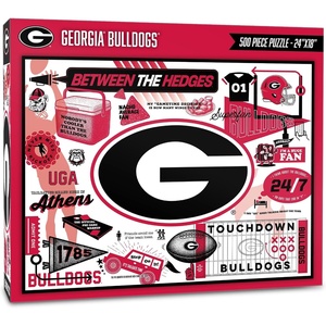 image:imageYouTheFan NCAA Michigan Wolverines Scrapbook Puzzle  500 Pieces 18 X 24 Size Original Artwork Humorous Illustrations Fun Design Officially LicensedGeorgia Bulldogs