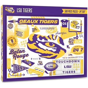image:imageYouTheFan NCAA Michigan Wolverines Scrapbook Puzzle  500 Pieces 18 X 24 Size Original Artwork Humorous Illustrations Fun Design Officially LicensedLsu Tigers