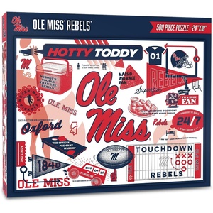 image:imageYouTheFan NCAA Michigan Wolverines Scrapbook Puzzle  500 Pieces 18 X 24 Size Original Artwork Humorous Illustrations Fun Design Officially LicensedMississippi Rebels