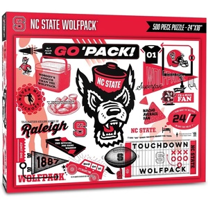 image:imageYouTheFan NCAA Michigan Wolverines Scrapbook Puzzle  500 Pieces 18 X 24 Size Original Artwork Humorous Illustrations Fun Design Officially LicensedNc State Wolfpack