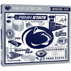image:imageYouTheFan NCAA Michigan Wolverines Scrapbook Puzzle  500 Pieces 18 X 24 Size Original Artwork Humorous Illustrations Fun Design Officially LicensedPenn State Nittany Lions