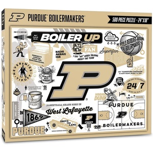 image:imageYouTheFan NCAA Michigan Wolverines Scrapbook Puzzle  500 Pieces 18 X 24 Size Original Artwork Humorous Illustrations Fun Design Officially LicensedPurdue Boilermakers