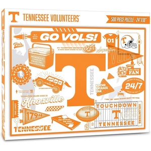 image:imageYouTheFan NCAA Michigan Wolverines Scrapbook Puzzle  500 Pieces 18 X 24 Size Original Artwork Humorous Illustrations Fun Design Officially LicensedTennessee Volunteers