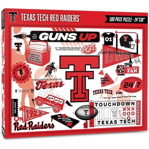 image:imageYouTheFan NCAA Michigan Wolverines Scrapbook Puzzle  500 Pieces 18 X 24 Size Original Artwork Humorous Illustrations Fun Design Officially LicensedTexas Tech Red Raiders