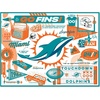image:imageYouTheFan NFL Carolina Panthers Scrapbook Puzzle  500 Pieces 18 X 24 Size Original Artwork Humorous Illustrations Fun Design Officially LicensedMiami Dolphins