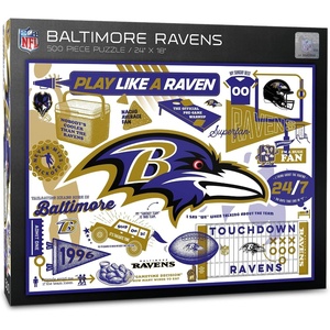 image:imageYouTheFan NFL Carolina Panthers Scrapbook Puzzle  500 Pieces 18 X 24 Size Original Artwork Humorous Illustrations Fun Design Officially LicensedBaltimore Ravens