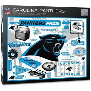 image:imageYouTheFan NFL Carolina Panthers Scrapbook Puzzle  500 Pieces 18 X 24 Size Original Artwork Humorous Illustrations Fun Design Officially LicensedCarolina Panthers