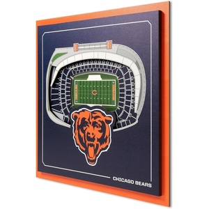 image:imageYouTheFan Officiallylicensed NFL Stadium Series 3D Wall Art  multilayer team stadium replica detailed sports fan gift indoor decorChicago Bears