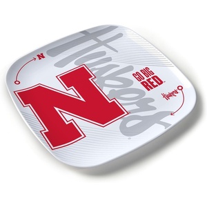 image:imageYouTheFan OfficiallyLicensed NCAA Large Party Plate  1025 x 1025  100 Melamine Dishwasher Safe BPA Free  Fan Gift for Snacks appetizers and FoodNebraska Cornhuskers