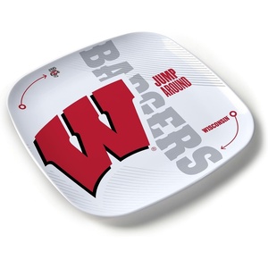 image:imageYouTheFan OfficiallyLicensed NCAA Large Party Plate  1025 x 1025  100 Melamine Dishwasher Safe BPA Free  Fan Gift for Snacks appetizers and FoodWisconsin Badgers