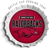 image:imageYouTheFan OfficiallyLicensed NCAA Bottlecap Serving Tray  13 x 13  Bottle Cap Shaped Tray  100 Melamine Dishwasher Safe BPA Free  Great Fan GiftArkansas Razorbacks