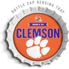 image:imageYouTheFan OfficiallyLicensed NCAA Bottlecap Serving Tray  13 x 13  Bottle Cap Shaped Tray  100 Melamine Dishwasher Safe BPA Free  Great Fan GiftClemson Tigers