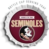 image:imageYouTheFan OfficiallyLicensed NCAA Bottlecap Serving Tray  13 x 13  Bottle Cap Shaped Tray  100 Melamine Dishwasher Safe BPA Free  Great Fan GiftFlorida State Seminoles