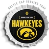 image:imageYouTheFan OfficiallyLicensed NCAA Bottlecap Serving Tray  13 x 13  Bottle Cap Shaped Tray  100 Melamine Dishwasher Safe BPA Free  Great Fan GiftIowa Hawkeyes