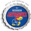 image:imageYouTheFan OfficiallyLicensed NCAA Bottlecap Serving Tray  13 x 13  Bottle Cap Shaped Tray  100 Melamine Dishwasher Safe BPA Free  Great Fan GiftKansas Jayhawks