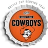 image:imageYouTheFan OfficiallyLicensed NCAA Bottlecap Serving Tray  13 x 13  Bottle Cap Shaped Tray  100 Melamine Dishwasher Safe BPA Free  Great Fan GiftOklahoma State Cowboys