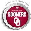 image:imageYouTheFan OfficiallyLicensed NCAA Bottlecap Serving Tray  13 x 13  Bottle Cap Shaped Tray  100 Melamine Dishwasher Safe BPA Free  Great Fan GiftOklahoma Sooners