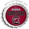 image:imageYouTheFan OfficiallyLicensed NCAA Bottlecap Serving Tray  13 x 13  Bottle Cap Shaped Tray  100 Melamine Dishwasher Safe BPA Free  Great Fan GiftSouth Carolina Gamecocks