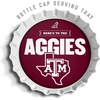 image:imageYouTheFan OfficiallyLicensed NCAA Bottlecap Serving Tray  13 x 13  Bottle Cap Shaped Tray  100 Melamine Dishwasher Safe BPA Free  Great Fan GiftTexas Am Aggies