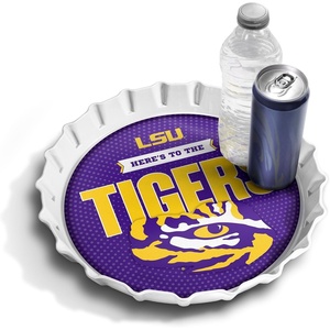 image:imageYouTheFan OfficiallyLicensed NCAA Bottlecap Serving Tray  13 x 13  Bottle Cap Shaped Tray  100 Melamine Dishwasher Safe BPA Free  Great Fan GiftLsu Tigers
