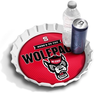 image:imageYouTheFan OfficiallyLicensed NCAA Bottlecap Serving Tray  13 x 13  Bottle Cap Shaped Tray  100 Melamine Dishwasher Safe BPA Free  Great Fan GiftNc State Wolfpack
