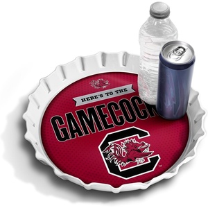 image:imageYouTheFan OfficiallyLicensed NCAA Bottlecap Serving Tray  13 x 13  Bottle Cap Shaped Tray  100 Melamine Dishwasher Safe BPA Free  Great Fan GiftSouth Carolina Gamecocks