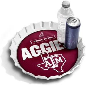 image:imageYouTheFan OfficiallyLicensed NCAA Bottlecap Serving Tray  13 x 13  Bottle Cap Shaped Tray  100 Melamine Dishwasher Safe BPA Free  Great Fan GiftTexas Am Aggies
