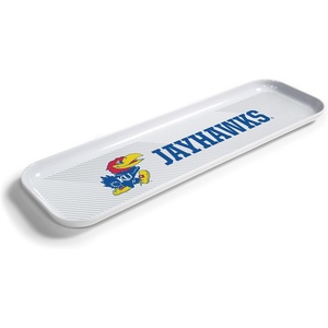 image:imageYouTheFan OfficiallyLicensed NCAA Snack Platter Platter  100 Melamine Dishwasher Safe BPA Free  16 x 5  Fan Gift for Snacks appetizers and FoodKansas Jayhawks