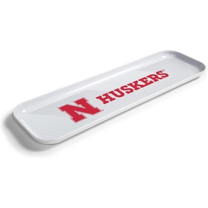 image:imageYouTheFan OfficiallyLicensed NCAA Snack Platter Platter  100 Melamine Dishwasher Safe BPA Free  16 x 5  Fan Gift for Snacks appetizers and FoodNebraska Cornhuskers