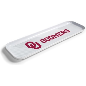image:imageYouTheFan OfficiallyLicensed NCAA Snack Platter Platter  100 Melamine Dishwasher Safe BPA Free  16 x 5  Fan Gift for Snacks appetizers and FoodOklahoma Sooners